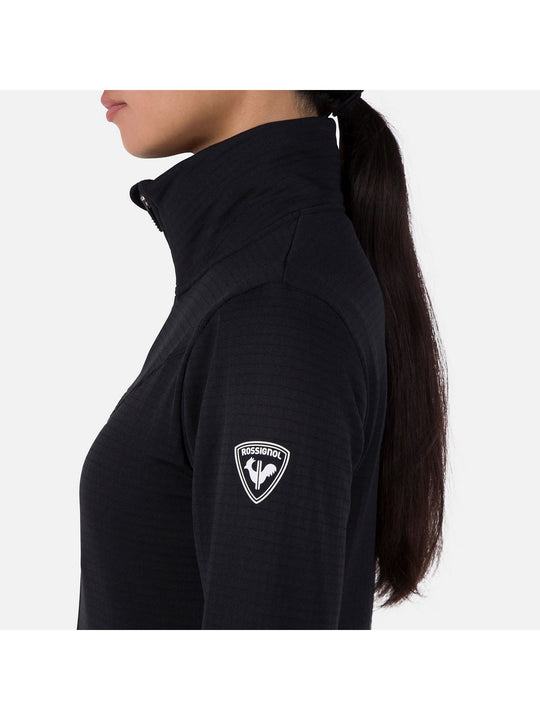 Bluza techniczna damska Rossignol W Blackside Fleece Fz czarna - Adventure Sports
