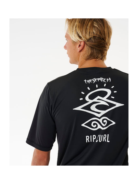 Lycra RIP CURL Icons Surflite Upf S/S czarny - Adventure Sports

