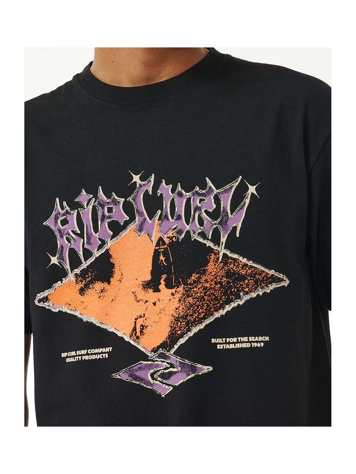 Koszulka RIP CURL Qsp Metal Core Tee czarny - Adventure Sports
