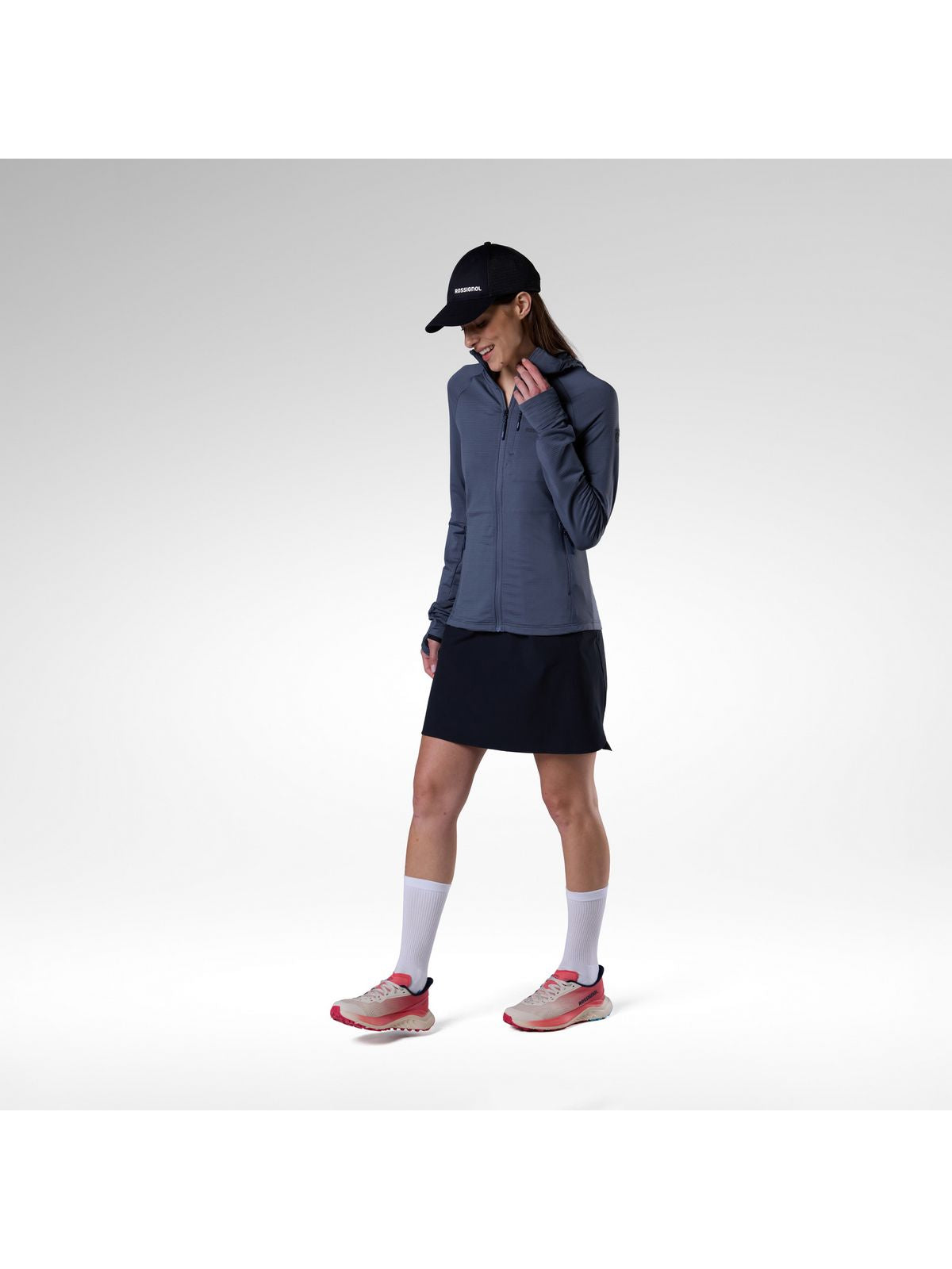 Bluza damska ROSSIGNOL W Textured Hoodie Mid Layer szara