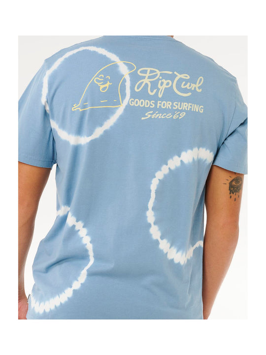 Koszulka męska RIP CURL Pacific Rinse Fin Tee niebieska
