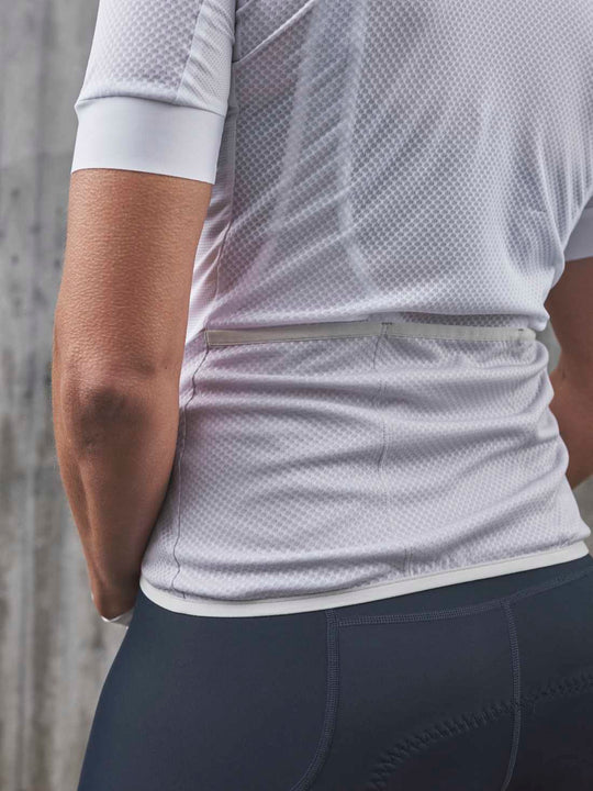 Koszulka rowerowa POC W’s ESSENTIAL ROAD LOGO Jersey - biały - Adventure Sports

