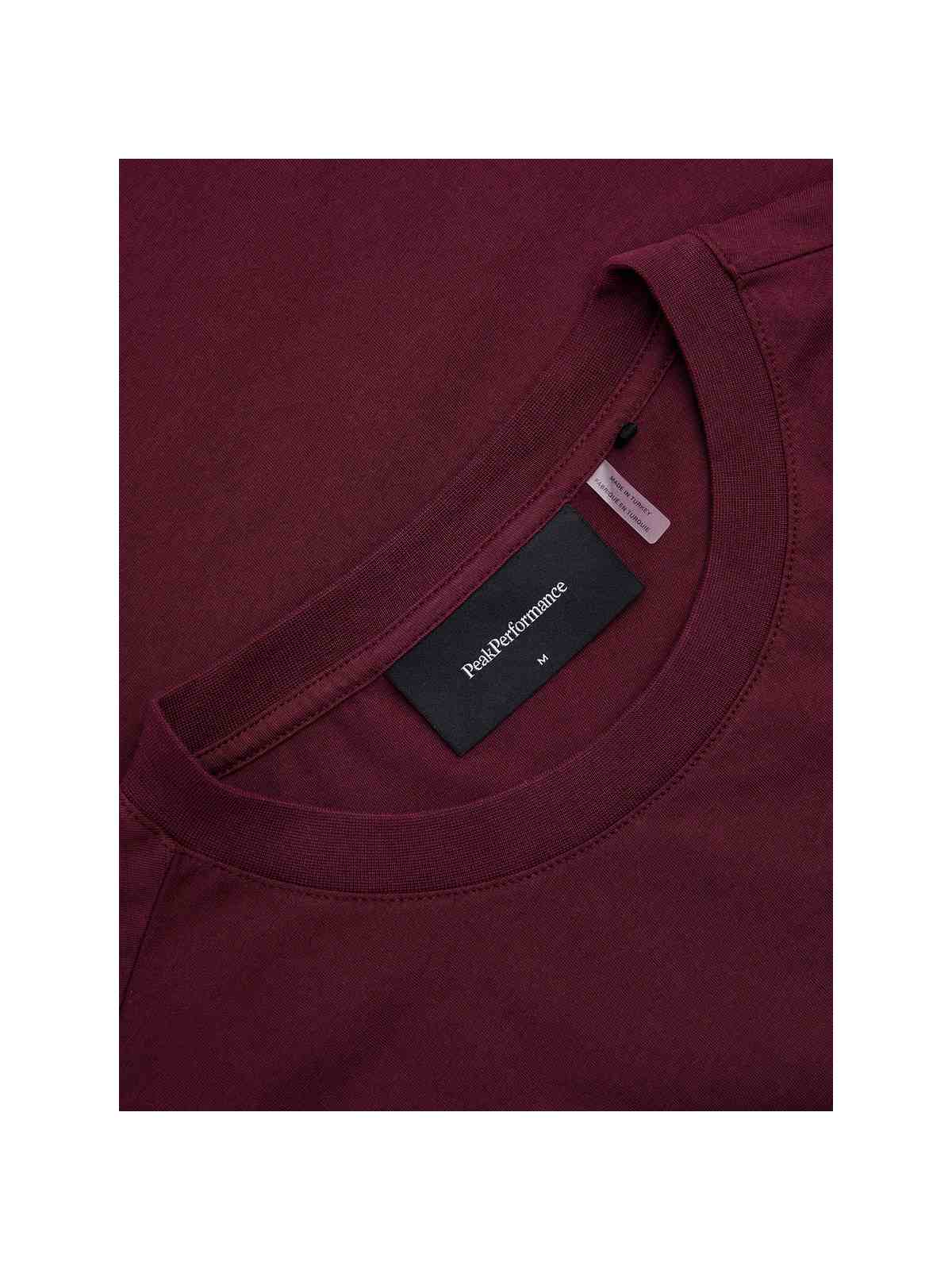 Koszulka damska PEAK PERFORMANCE Original Small Logo Tee bordowa