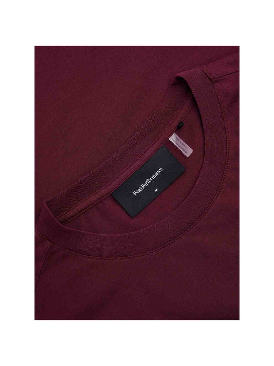 Koszulka damska PEAK PERFORMANCE Original Small Logo Tee bordowa
