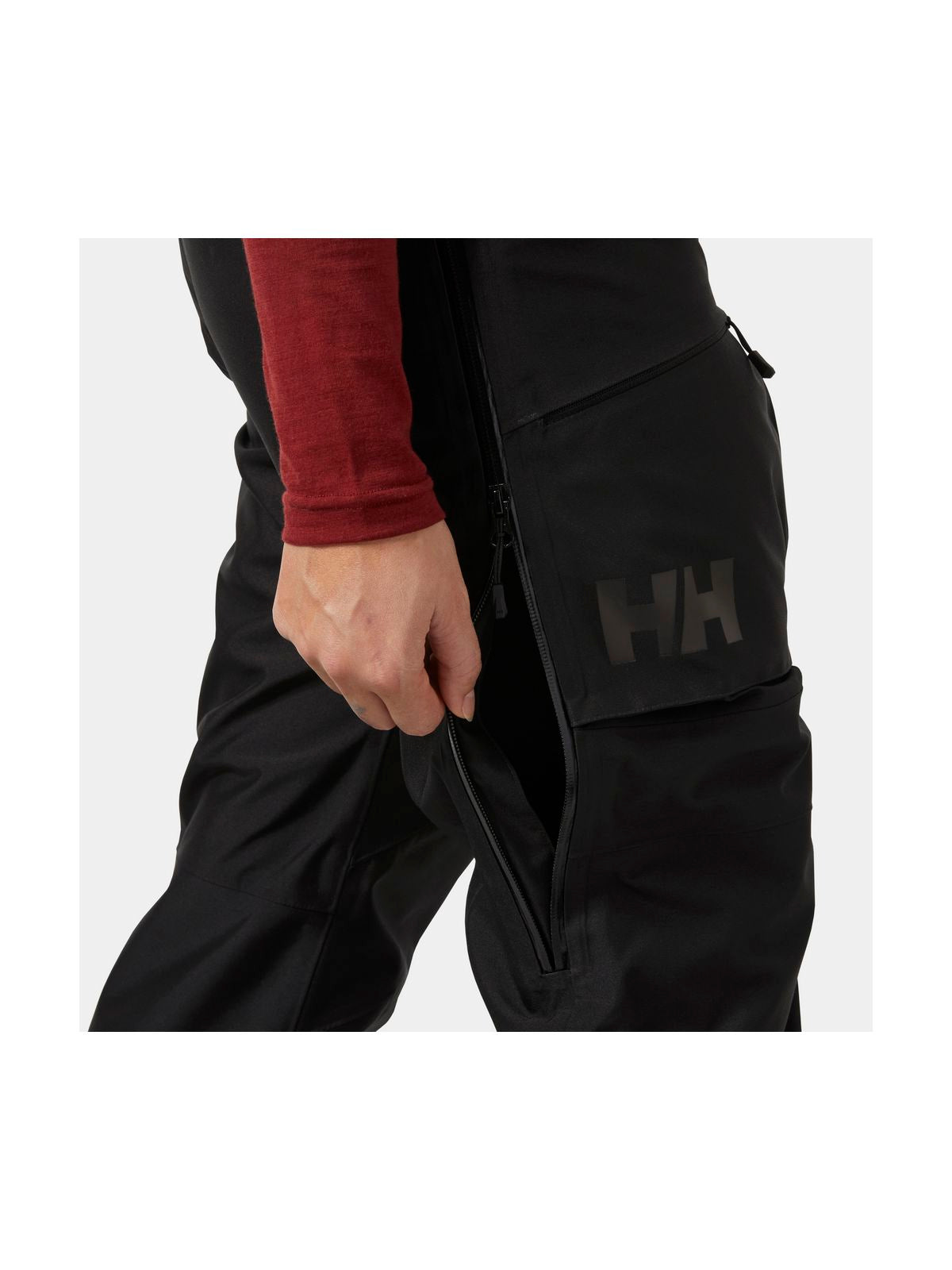 Spodnie narciarskie damskie HELLY HANSEN W POWDERQUEEN BIB 2.0 PANT czarne
