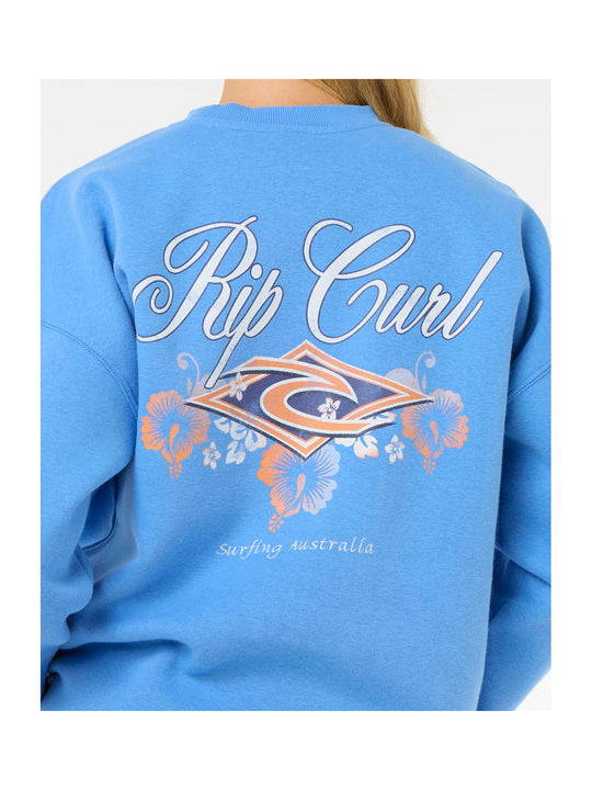 Bluza RIP CURL Hibiscus Diamond Heritage Crew niebieski
