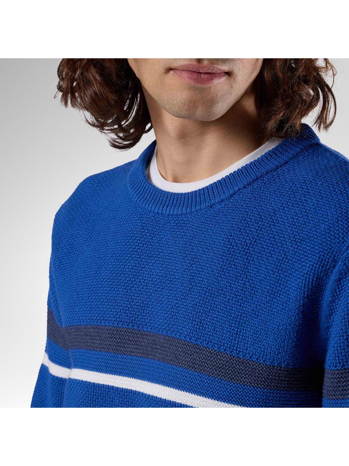Sweter męski ROSSIGNOL M Knitted Cn Sweater niebieski