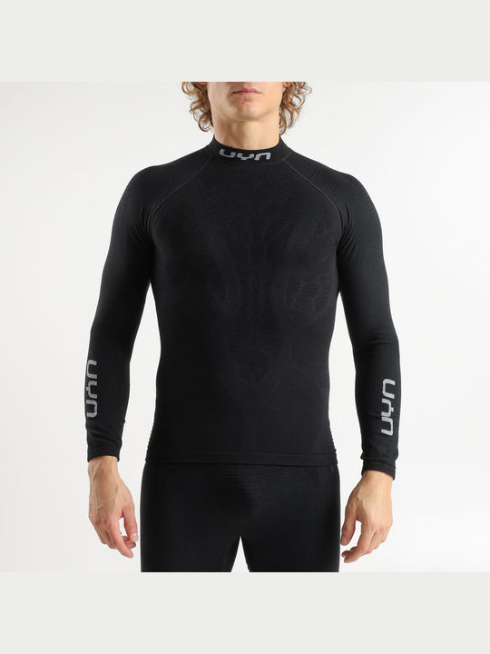 Koszulka UYN Man Elevatyon Biomorph Uw Shirt Long Sl. Turtle Neck czarny
