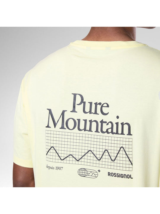 Koszulka męska ROSSIGNOL M Graphic Waterfall Tee żółta
