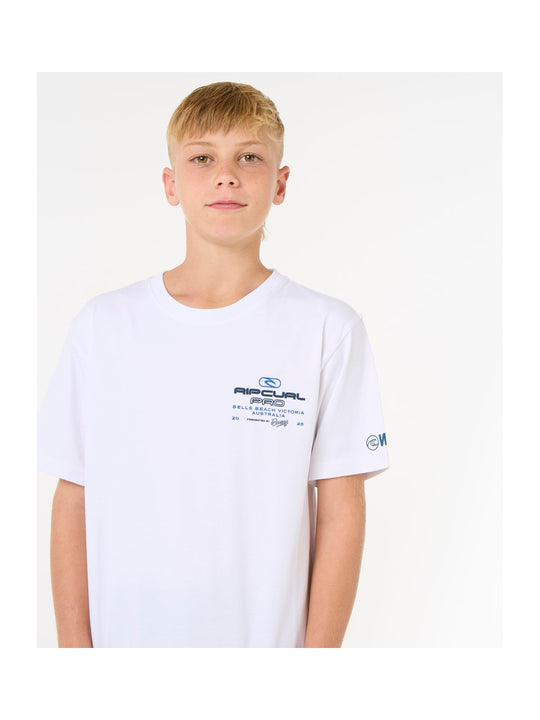 Koszulka RIP CURL Rip Curl Pro 25 Event Tee-Kid biały

