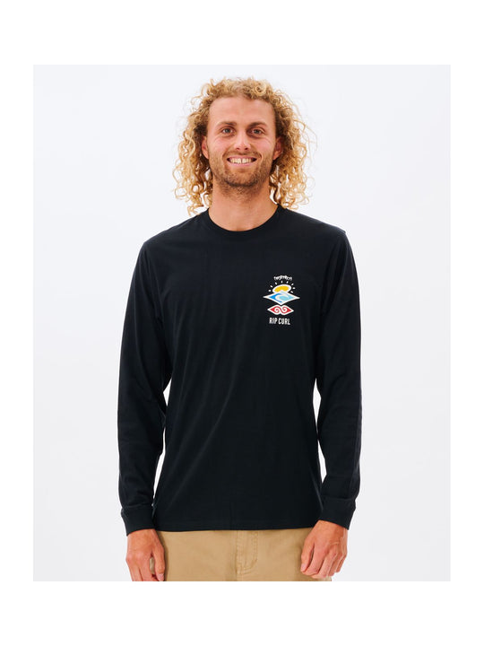 Koszulka RIP CURL Search Icon L/S Tee czarny - Adventure Sports
