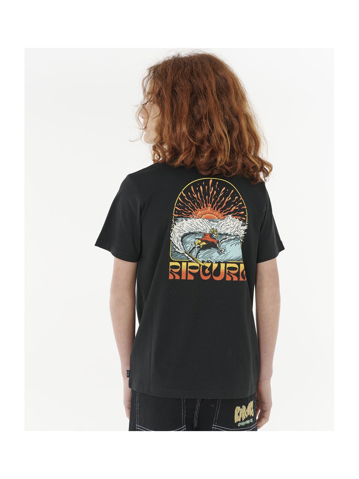 Koszulka RIP CURL GRATEFUL SHRED TEE - BOY czarna