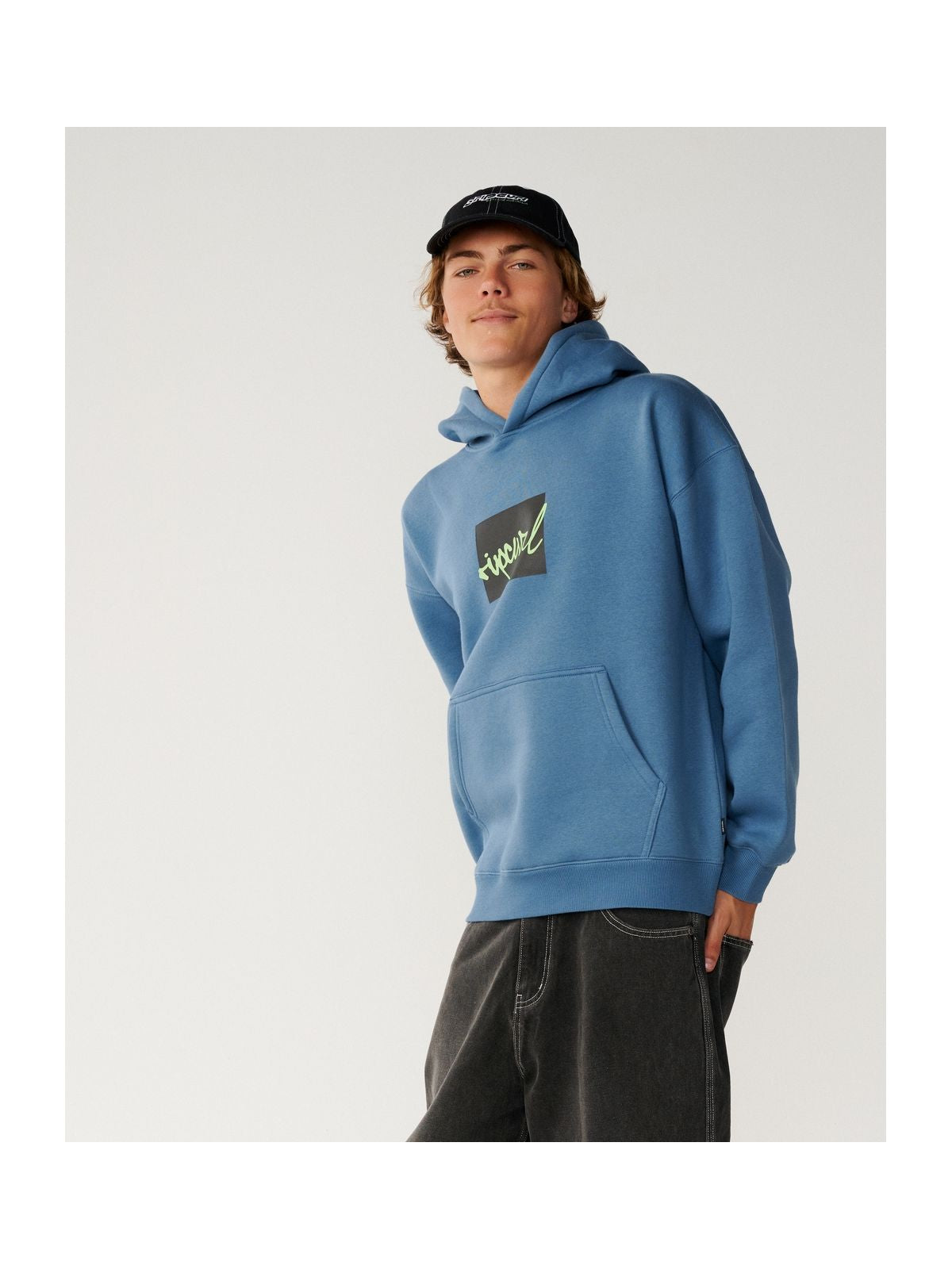 Bluza męska RIP CURL Rip Script Icon Hood niebieska