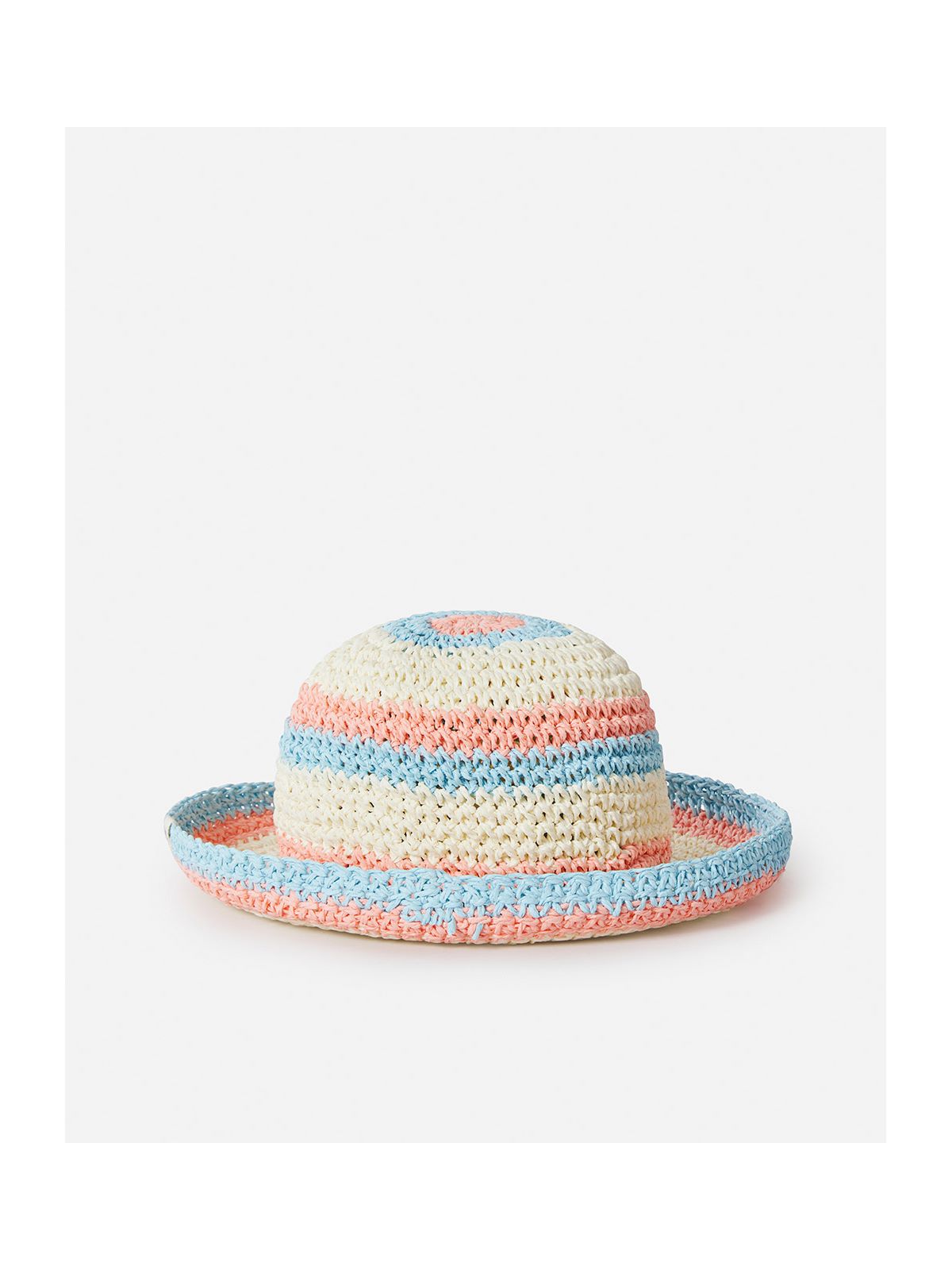 Kapelusz z papieru dziewczęcy RIP CURL Sun Stripe Crochet Hat Girl w paski - TU - Czapka - Adventure Sports