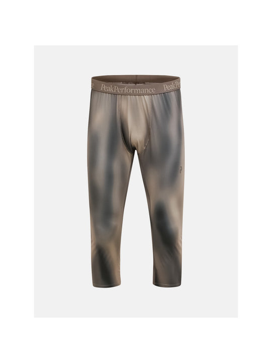 Spodnie termiczne męskie PEAK PERFORMANCE Spirit AOP 3/4 Short Johns Synthetic Baselayer beżowe
