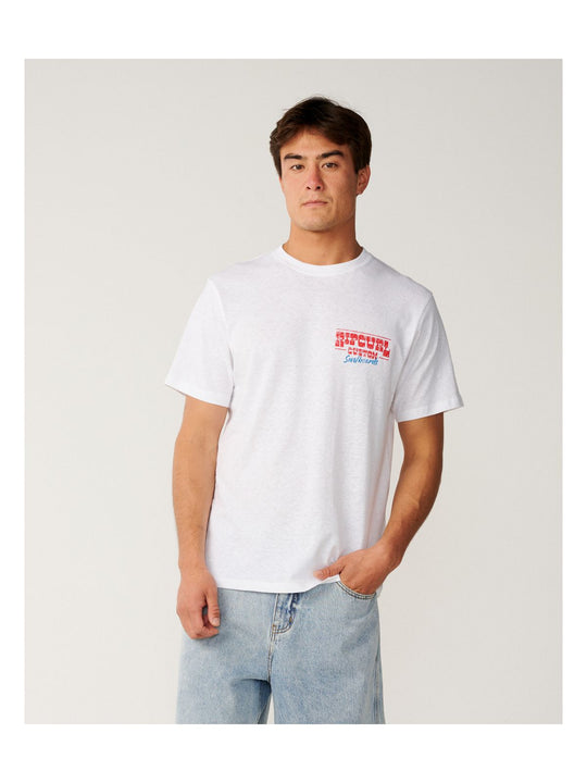 Koszulka męska RIP CURL Shaper Address Tee Update biała
