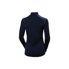 Koszulka damska HELLY HANSEN W Lifa Merino Midweight Graphic 1/2 Zip kolor granatowy
