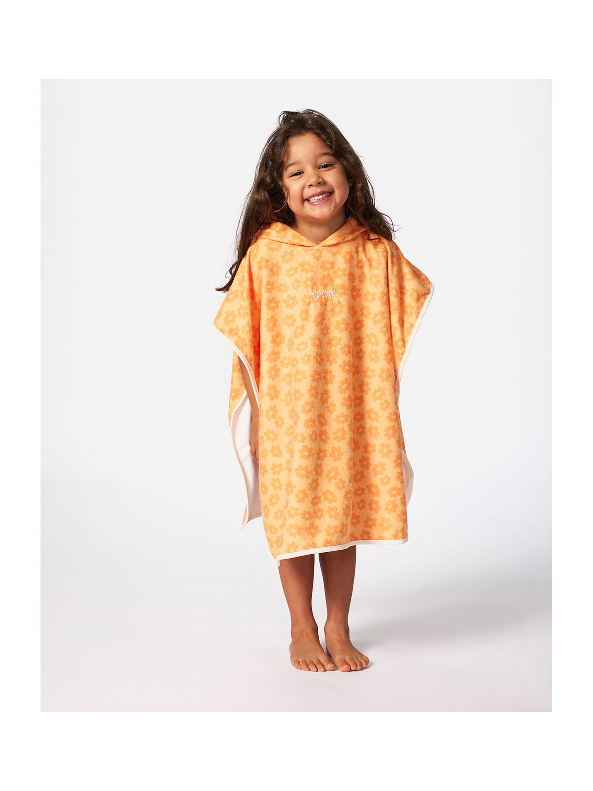 Ponczo dziewczęcze RIP CURL Mixed Hooded Towel-Girl pomarańczowy