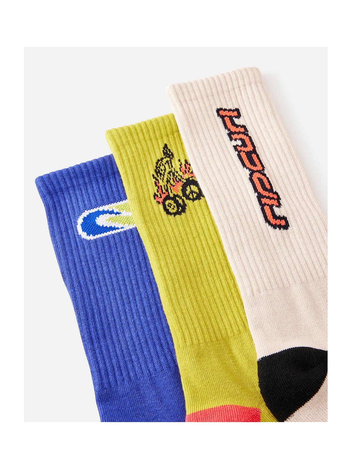 Skarpety RIP CURL Retro Crew Sock 3-Pk biały - TU - Adventure Sports