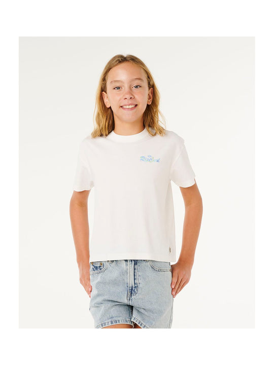 Koszulka dziewczęca RIP CURL Layday Crop-Girl biała

