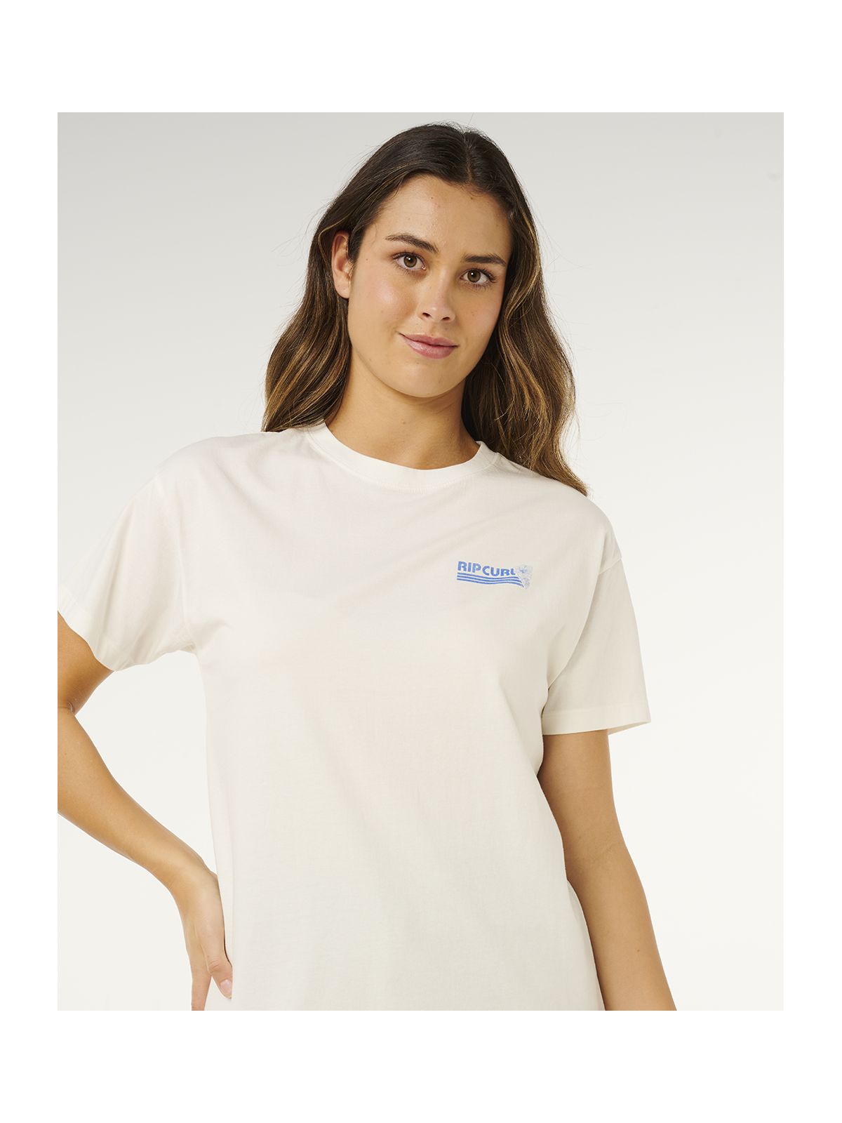Koszulka damska RIP CURL Ocean Break Relaxed Tee beżowa