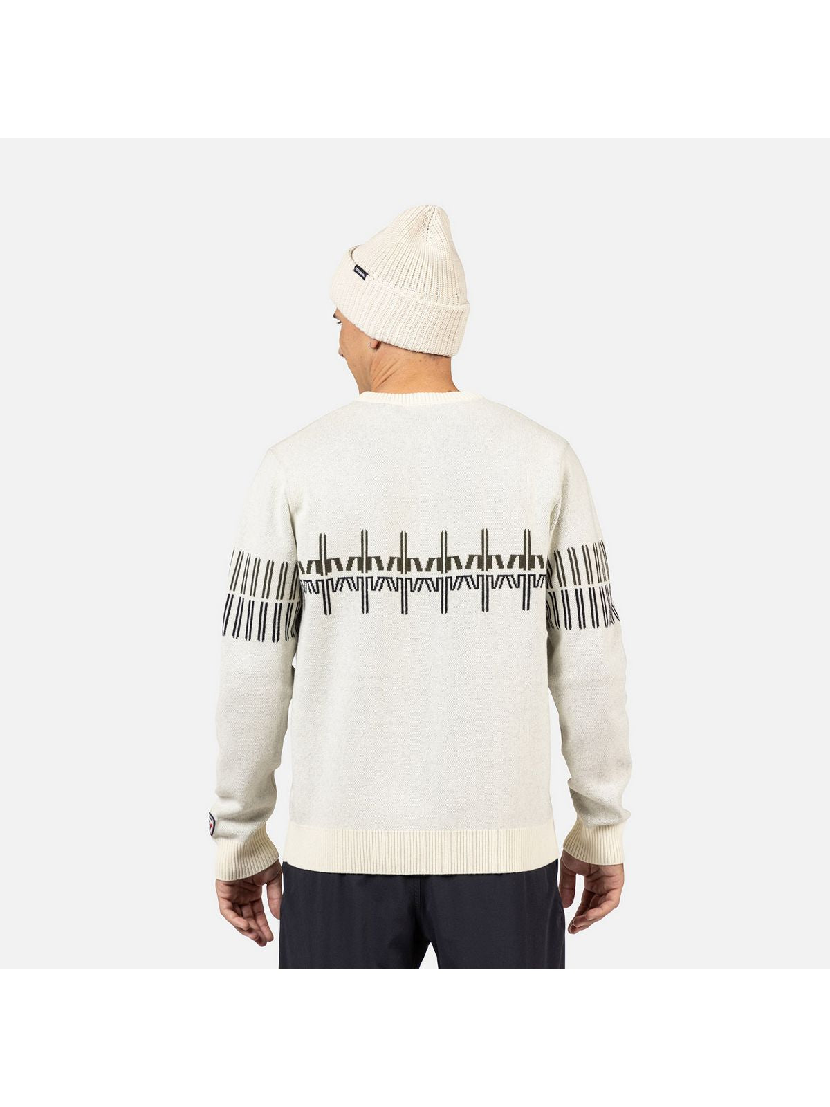 SWETER ROSSIGNOL PATTERNED CN SWEATER biały