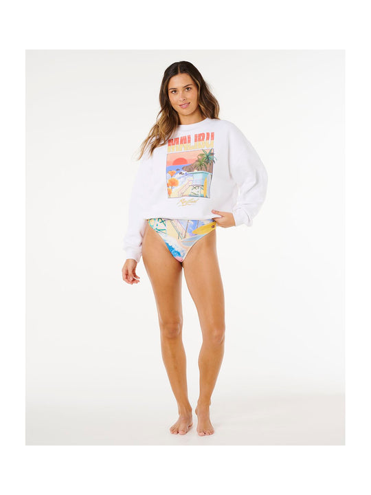 Bluza damska RIP CURL Hayley O O/S Drop Shldr Crew biała
