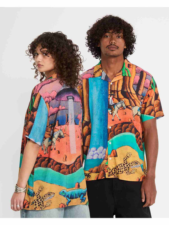Koszula męska VOLCOM Fa Mickey Mason Ss multikolor
