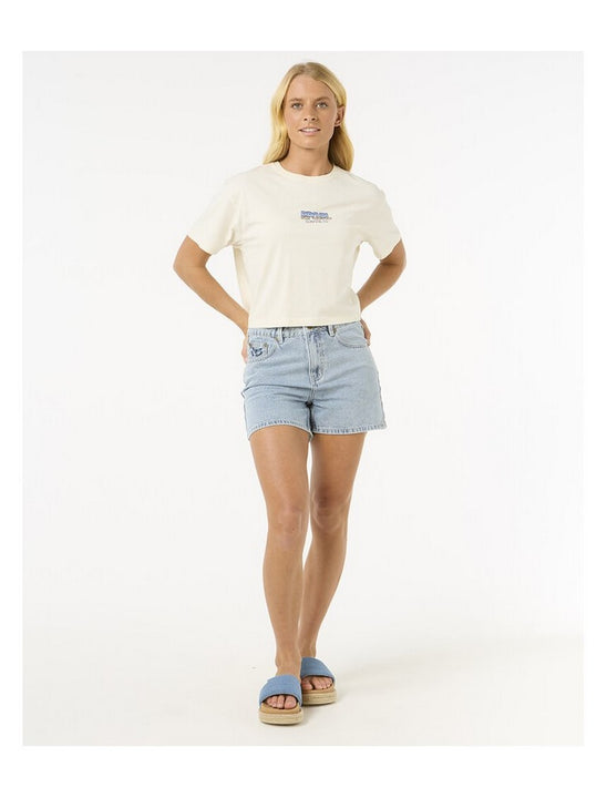 Koszulka RIP CURL Sun &amp; Sea Crop Tee biała

