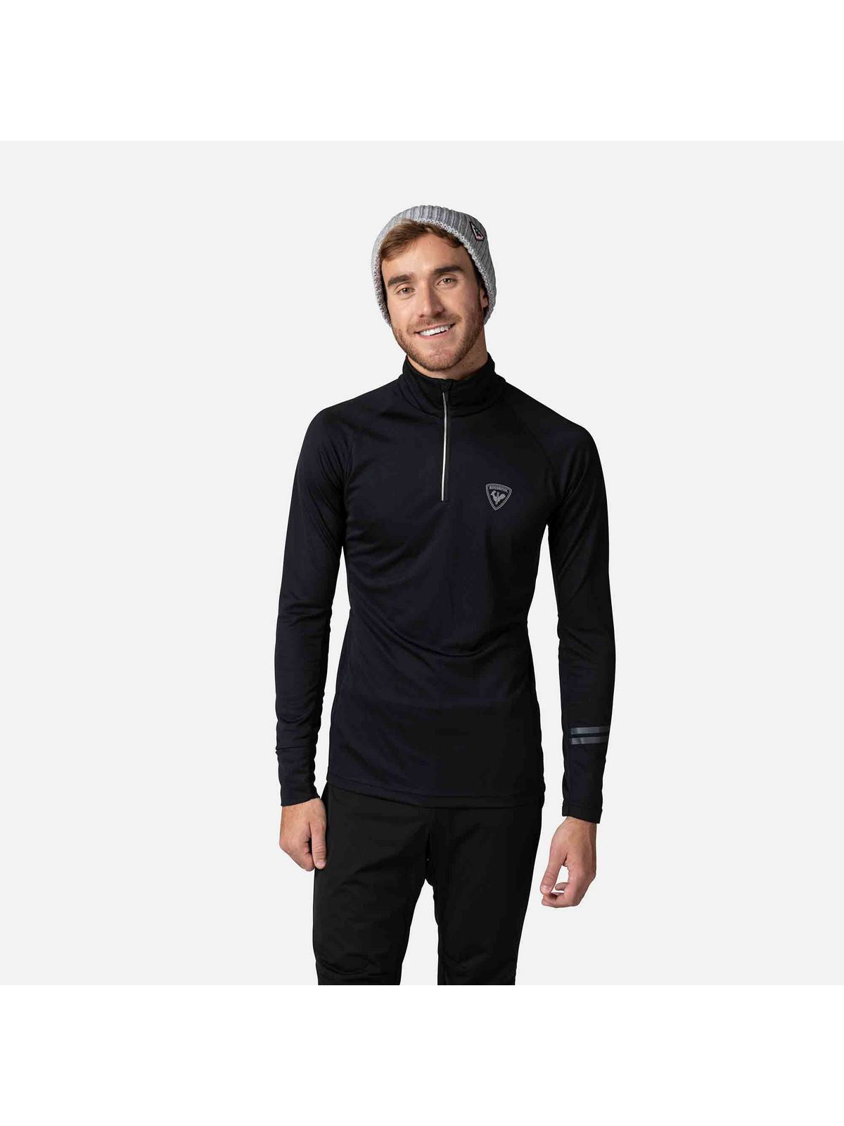 Koszulka męska ROSSIGNOL Poursuite 1/2 Zip czarny