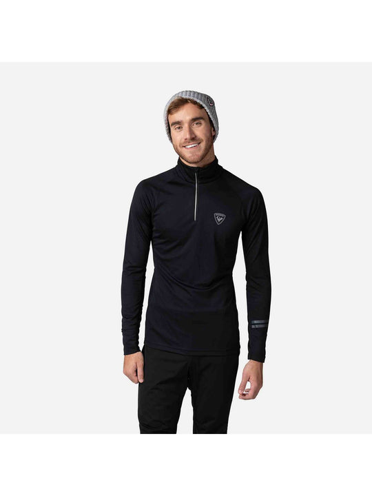 Koszulka męska ROSSIGNOL Poursuite 1/2 Zip czarny
