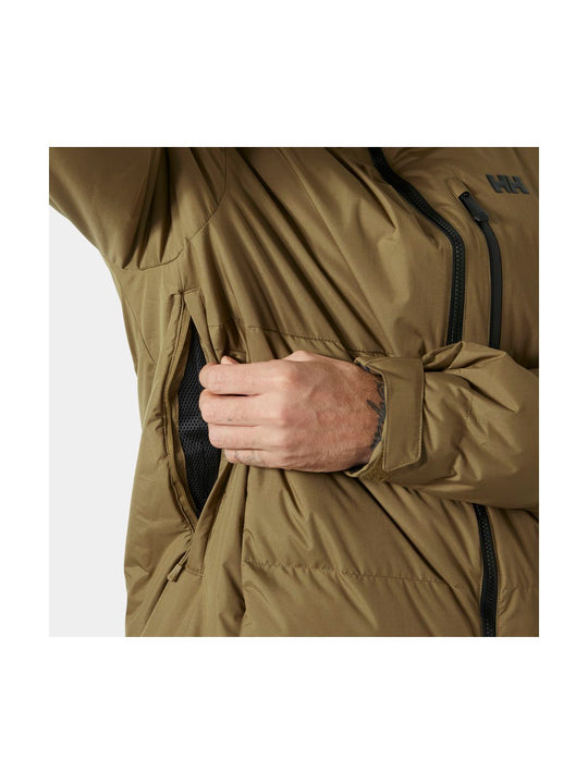 Kurtka narciarska męska HELLY HANSEN KVITFJELL RACE PUFFY JACKET brązowa
