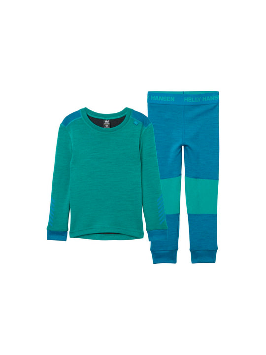 Bielizna dziecięca HELLY HANSEN K Lifa Merino Set kolor zielony
