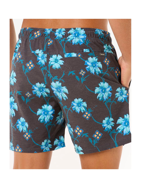 Szorty kąpielowe męskie RIP CURL Surf Revival Floral Volley czarne

