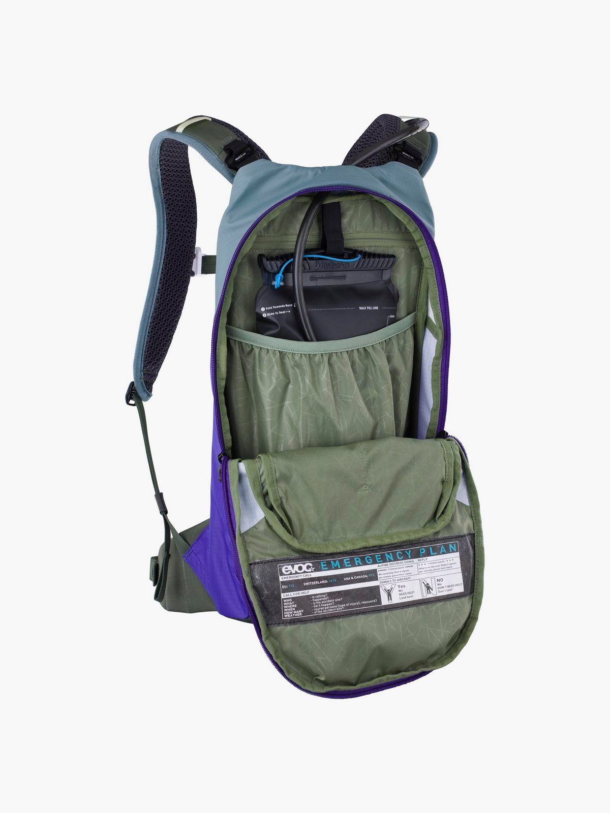 Plecak z bukłakiem EVOC Stage 6 + Hydration Bladder 2 steel violet dark olive
