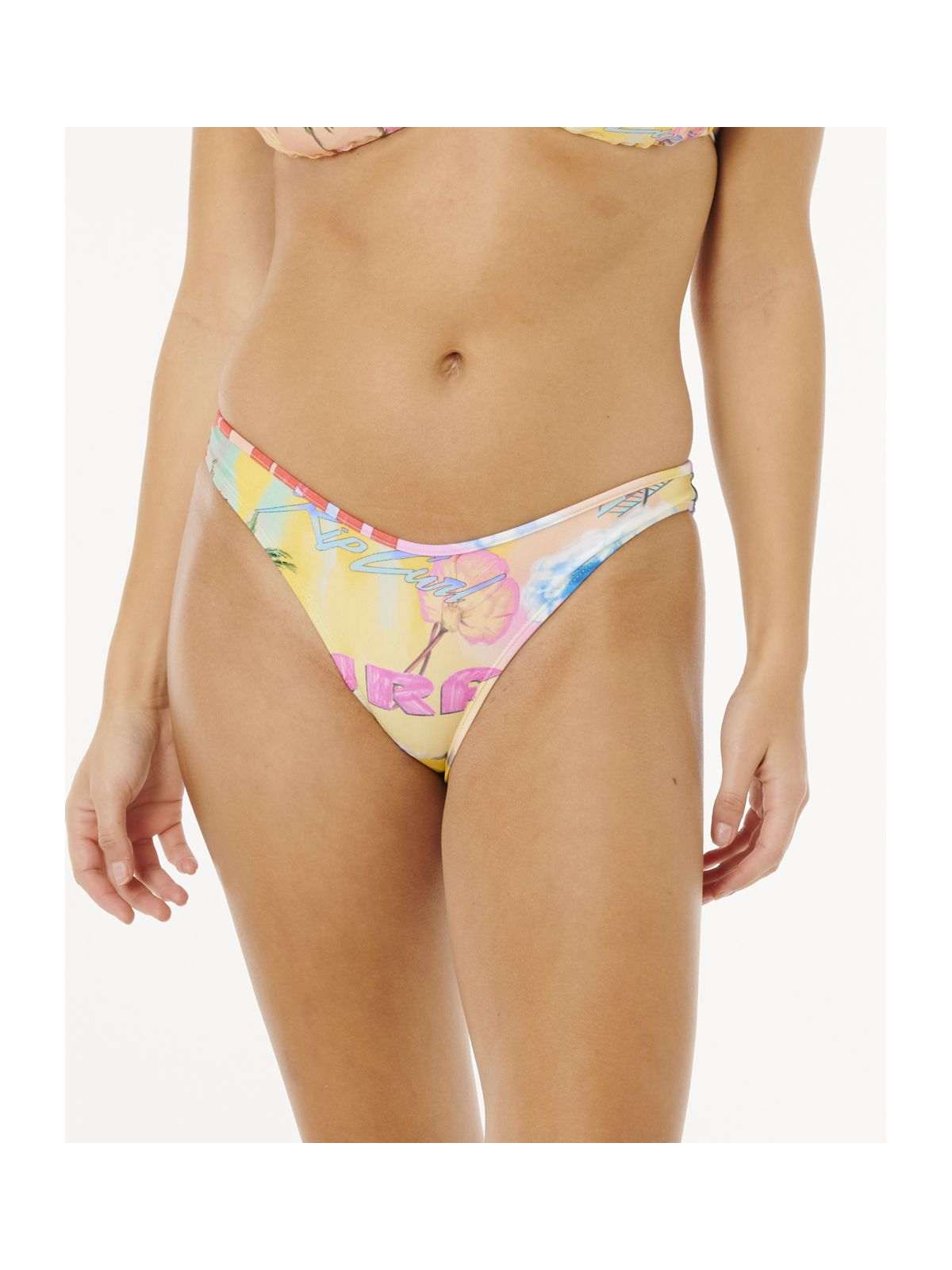 Dół od bikini damski RIP CURL Hotel Malibu Hi Leg Cheeky multikolor