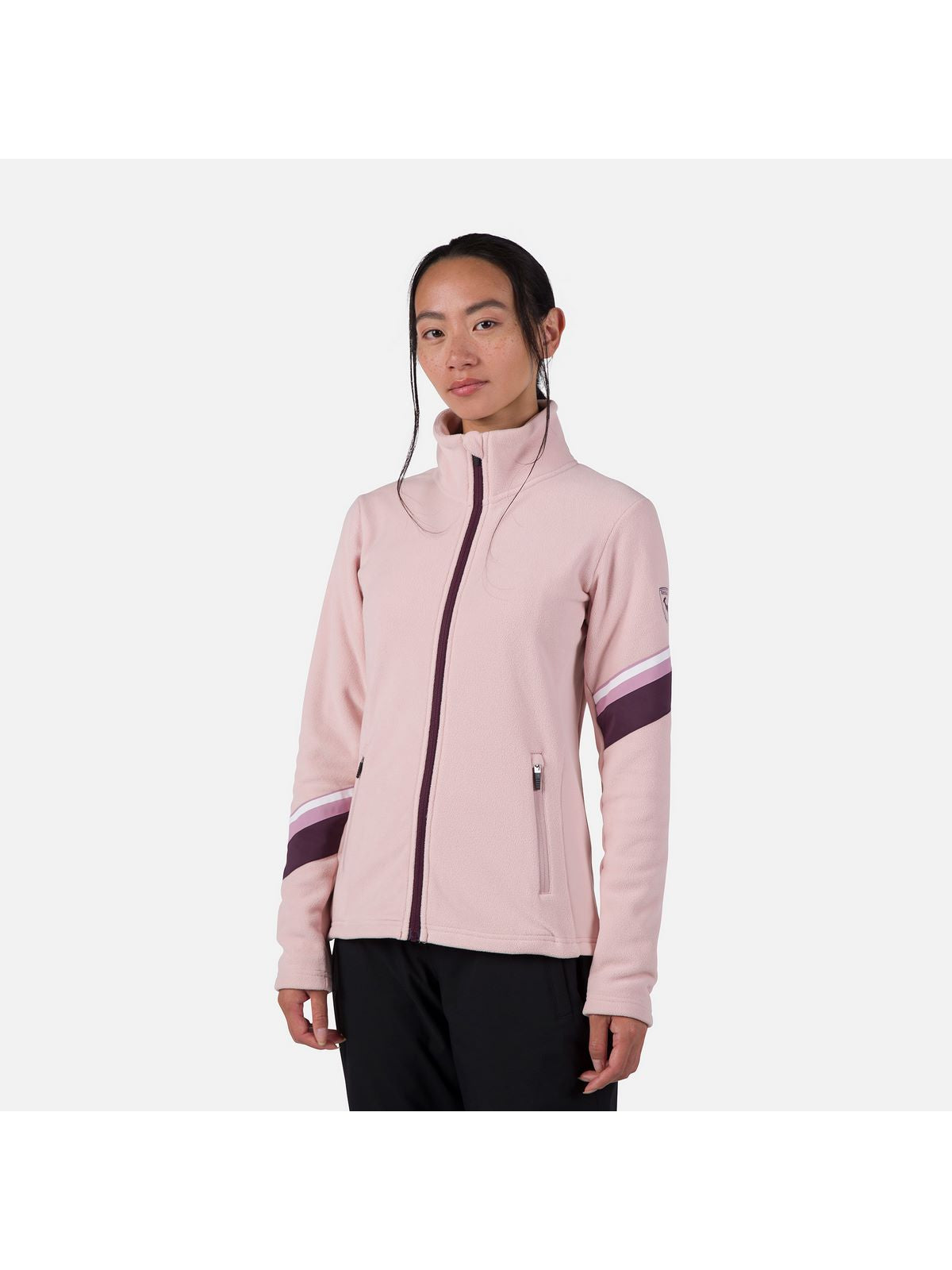 Bluza damska Rossignol W Strawpile Fleece Fz różowy - Adventure Sports