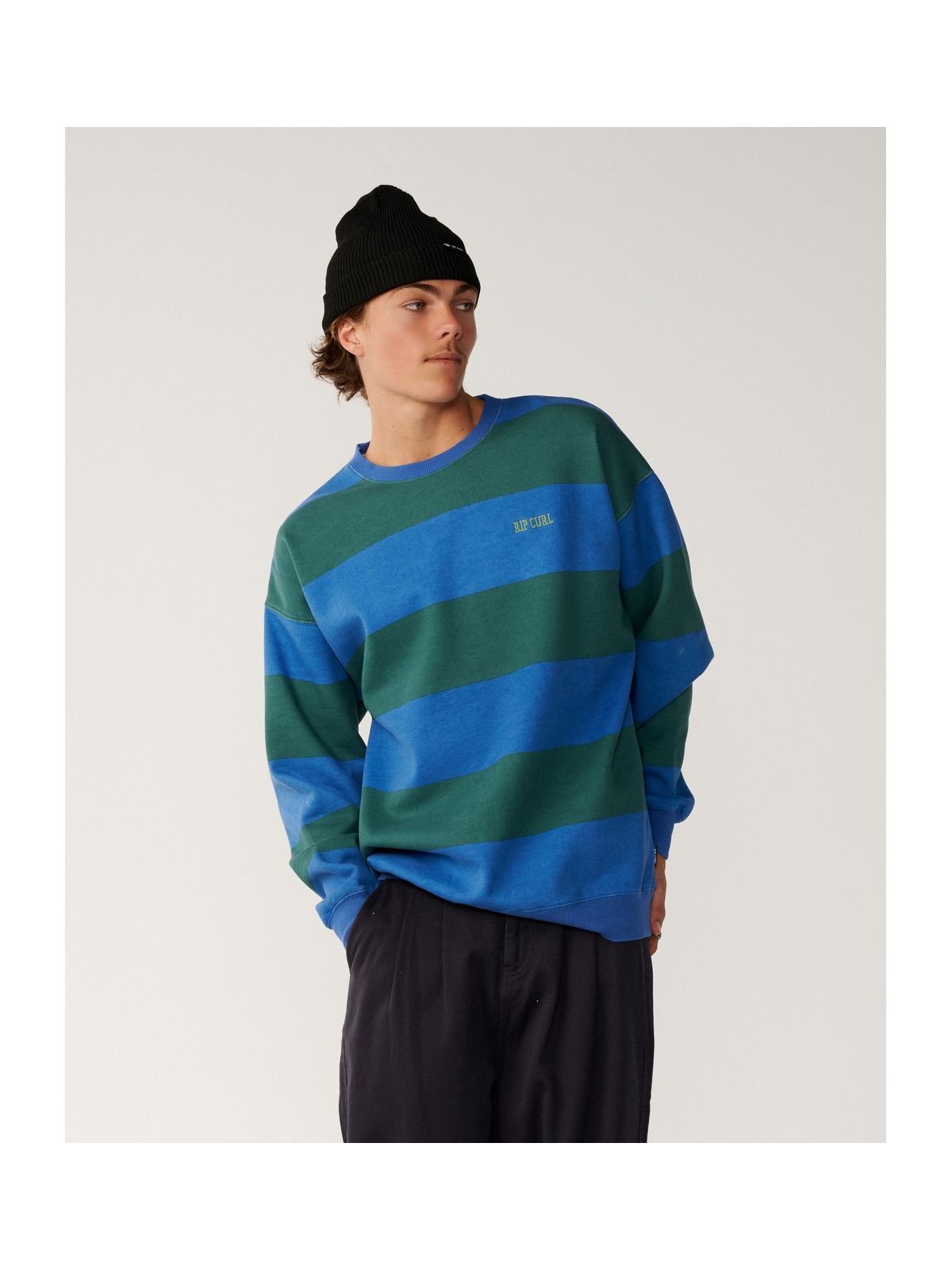Bluza męska RIP CURL Disorder Stripe Crew niebieska