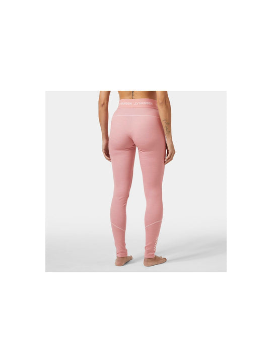 Legginsy damskie HELLY HANSEN W Lifa Merino Midweight Pant kolor różowy
