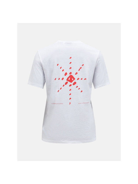 Koszulka PEAK PERFORMANCE Explore Graphic Tee Women biały - Adventure Sports

