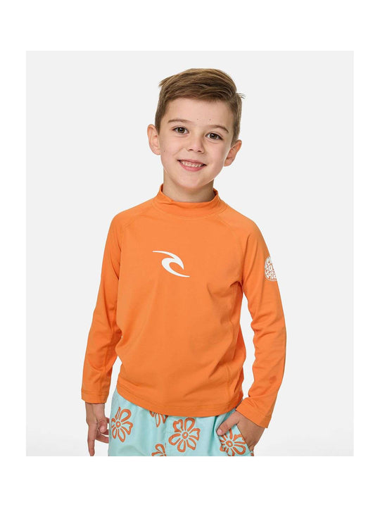Lycra chłopięca RIP CURL Waves Upf L/S-Boy pomarańczowa
