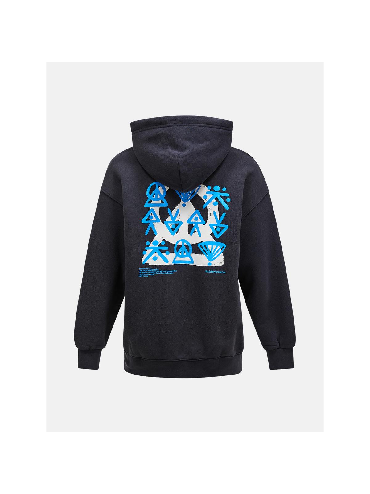 Bluza Peak Performance M Graphic Hood czarny - Adventure Sports