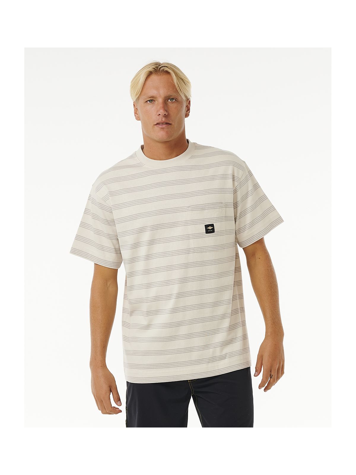 Koszulka RIP CURL Qsp Stripe Tee biały - Adventure Sports