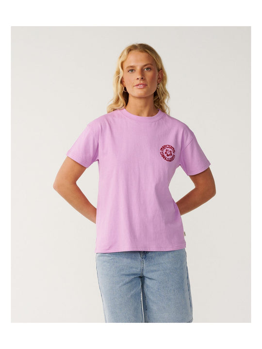 Koszulka damska RIP CURL Surf Puff Party Pack Relaxed różowa
