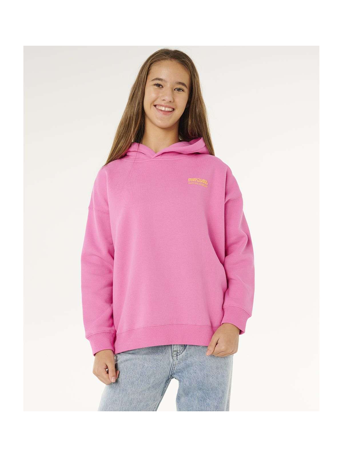 Bluza dziewczęca RIP CURL Surf Puff Hood-Girl różowa
