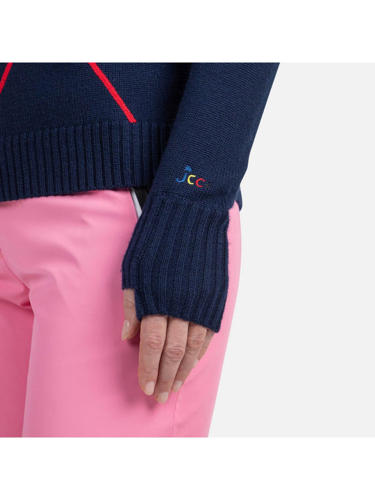 Sweter damski ROSSIGNOL W Jcc 1/2 Zip niebieski
