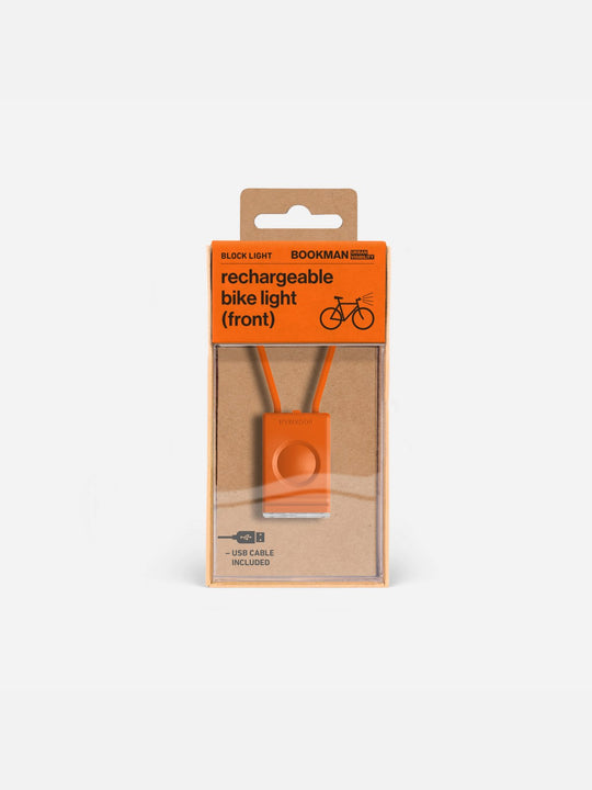 Lampka rowerowa BOOKMAN Block Light Front 50lm pomarańczowy
