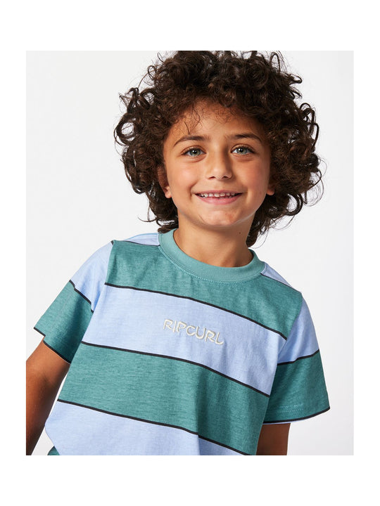 Koszulka RIP CURL Grom Energy Stripe Tee - Boy niebieski
