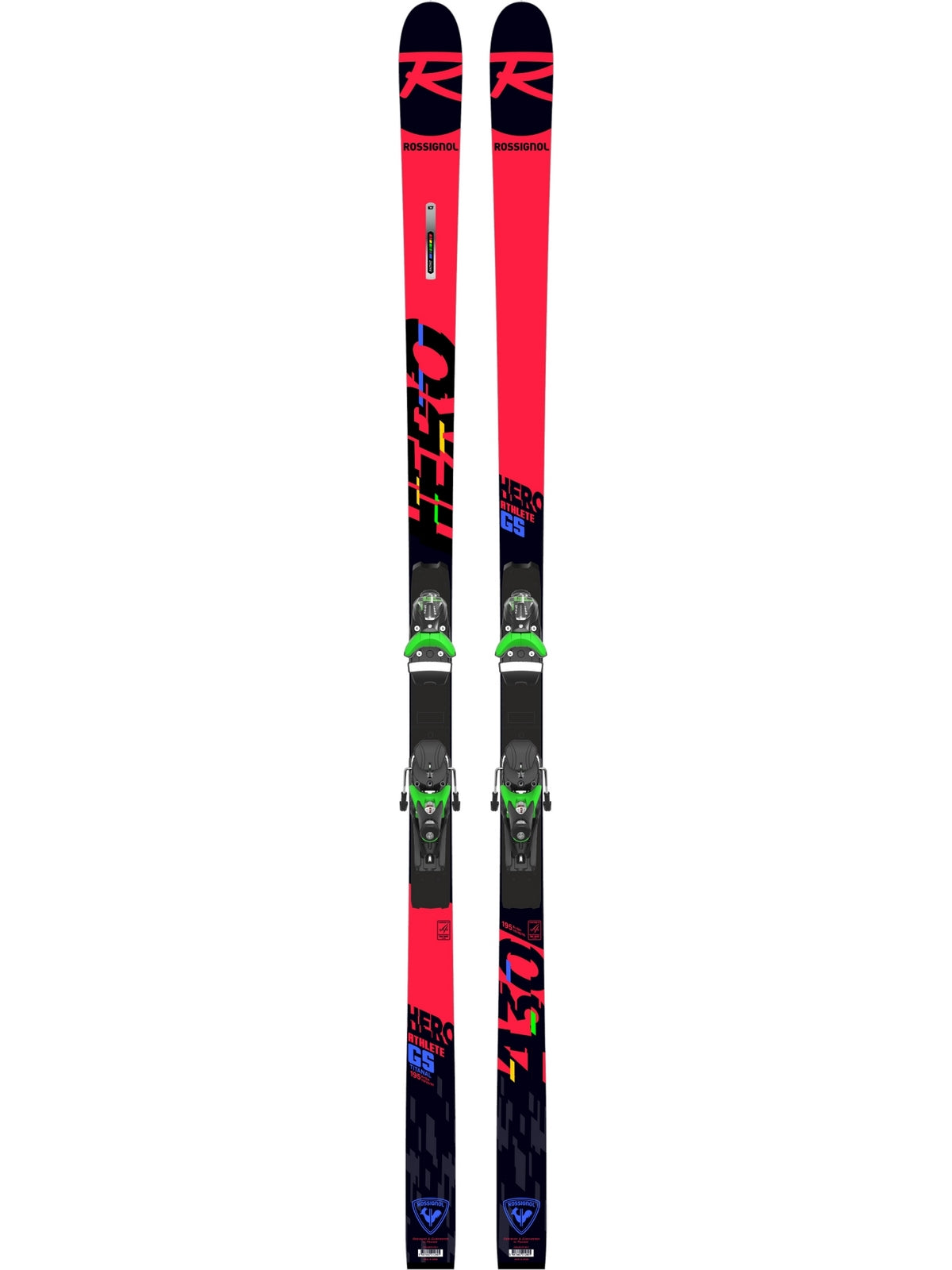 Narty ROSSIGNOL HERO ATHLETE GS(R22) + wiązania LOOK SPX 12 ROCKERACE GREEN LTD - Adventure Sports