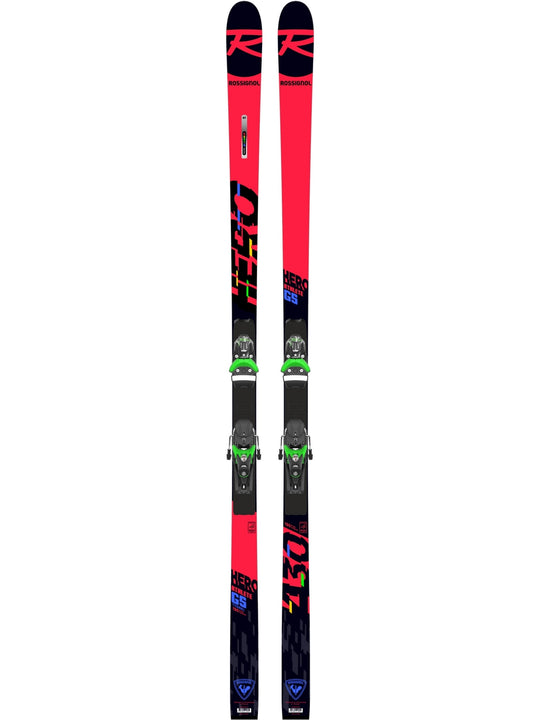 Narty ROSSIGNOL HERO ATHLETE GS(R22) + wiązania LOOK SPX 12 ROCKERACE GREEN LTD - Adventure Sports
